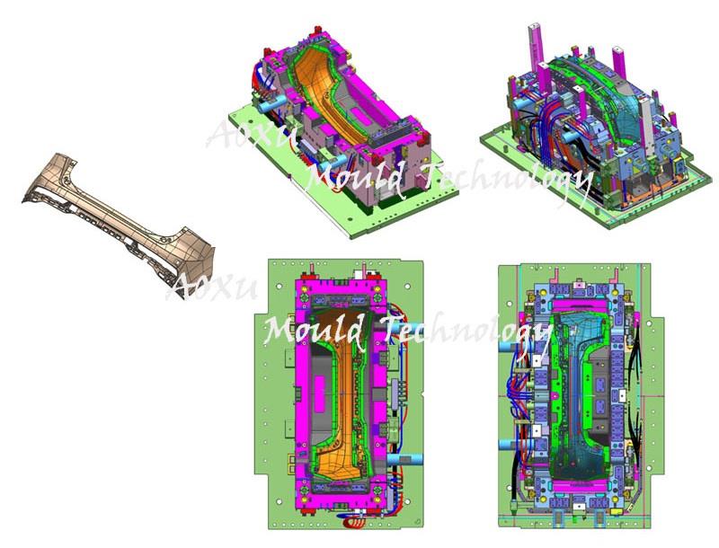 Automobile Exterior Rear Bumper Mold